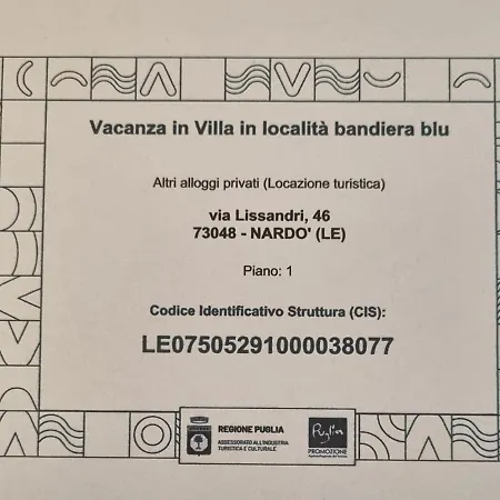 Villa Vacanze In In Localita Bandiera Blu *